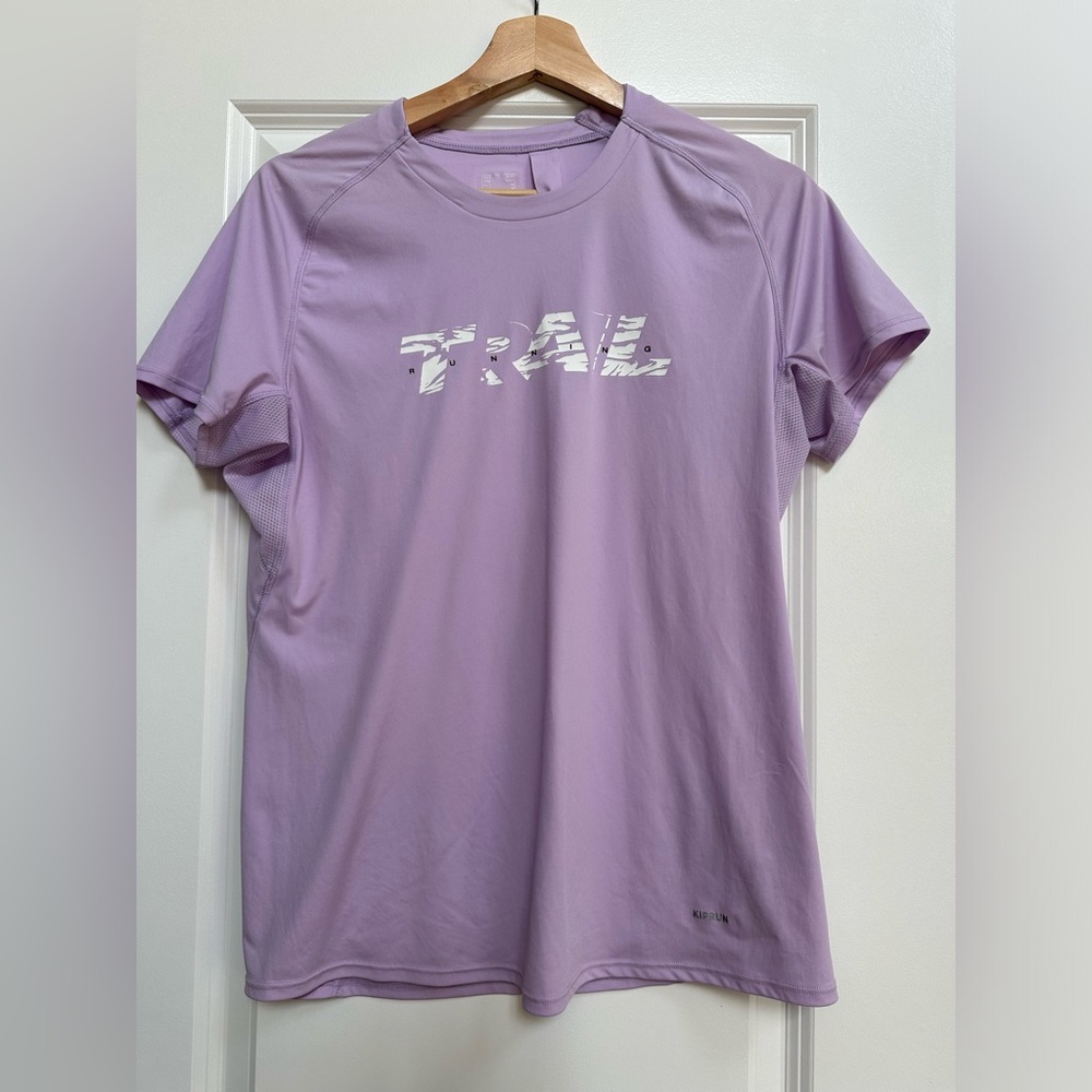 Light Purple Crew Neck Short Sleeve T-Shirt
